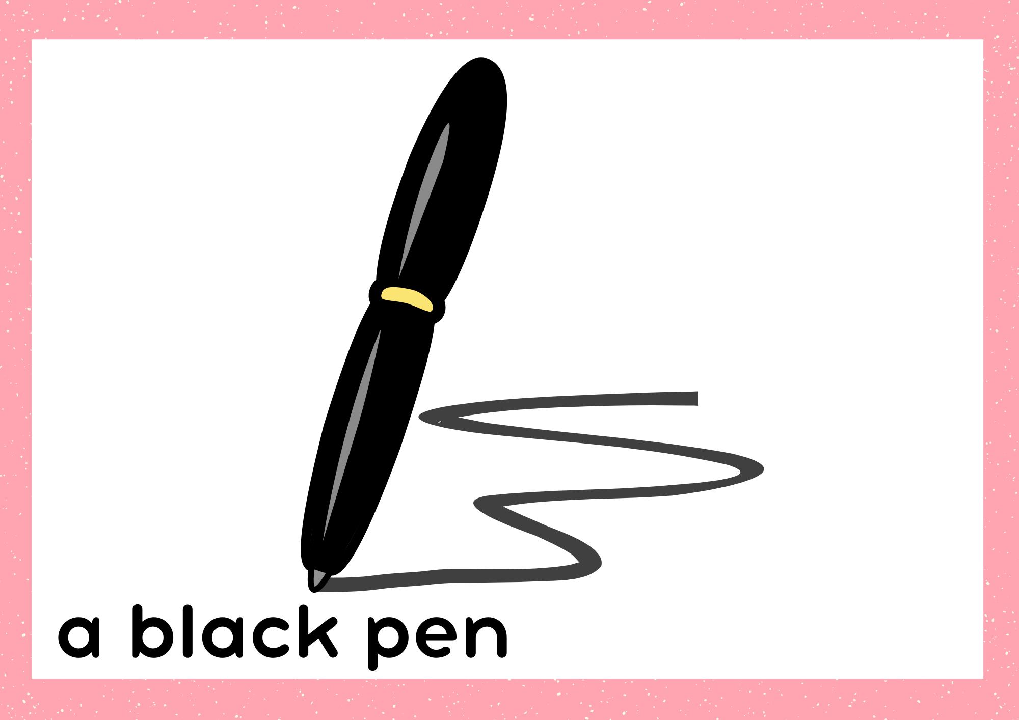 a black pen